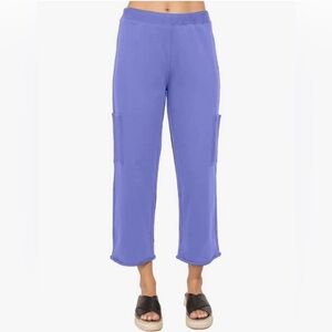 NWT Escape by Habitat Clothes Baja Blue Periwinkle Pull On Terry Flood Pants XL